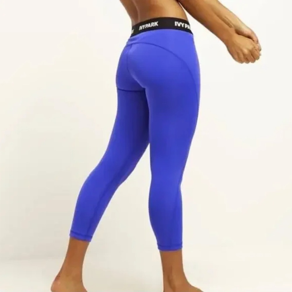 Ivy Park Crop Leggings blue size small